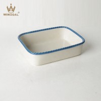 Hight Quality Porcelain Baking Dishes Rectangular Ceramic Plate Baking Dishes Pans