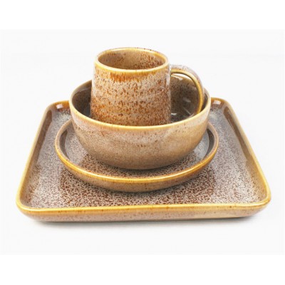 Hot sale dinnerware wholesale tableware stoneware marble ceramic dish and plate set