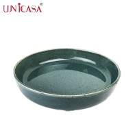 Ceramic Bakeware Stoneware Pie Dish Pie Plate Reactive Glazed Green