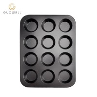 12 Cups Carbon Steel Food Grade cake Baking mold Cupcake NonStick  Coating  Muffin pan